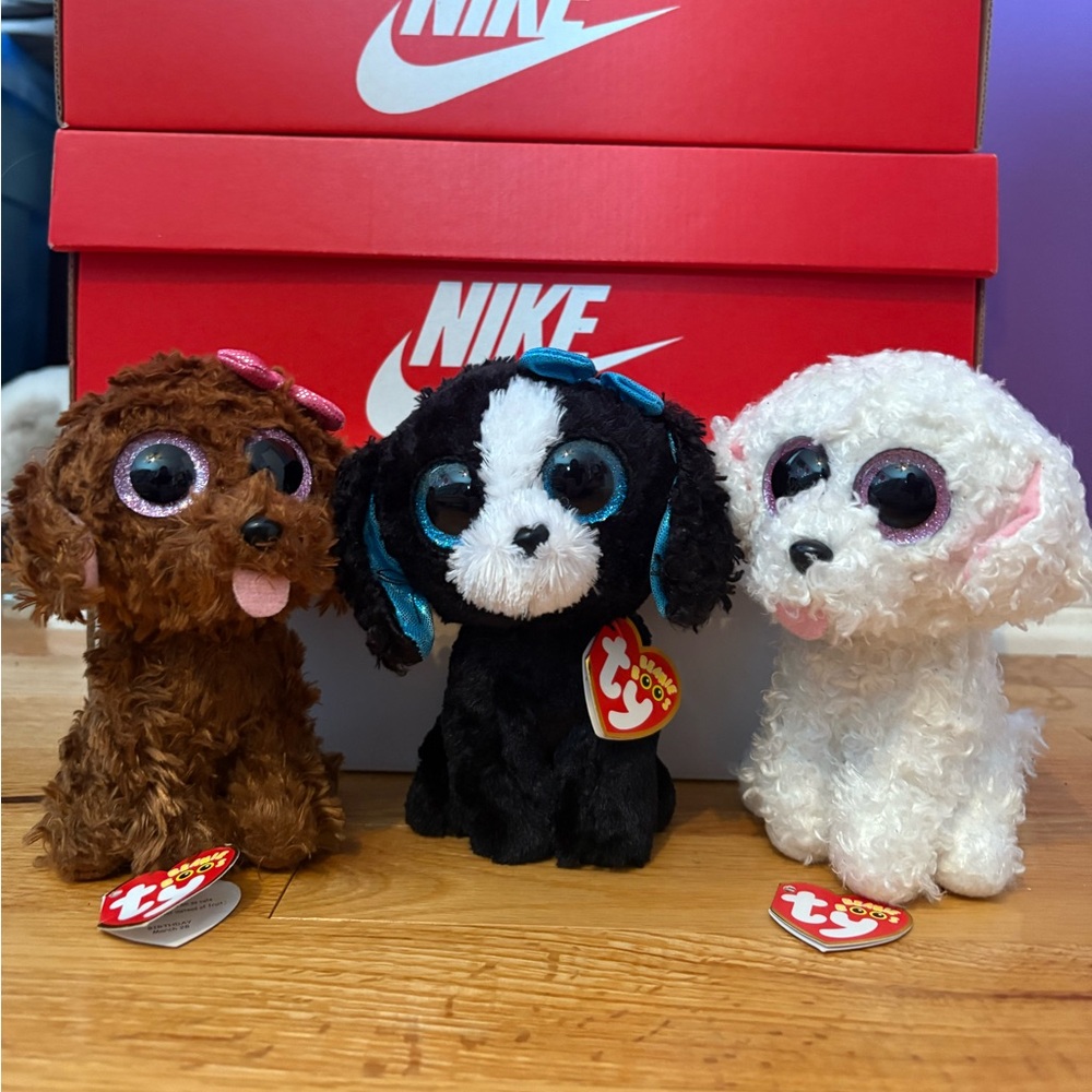 TY Beanie Boo Tracey, Maddie, and Pippie (Dogs) Bundle